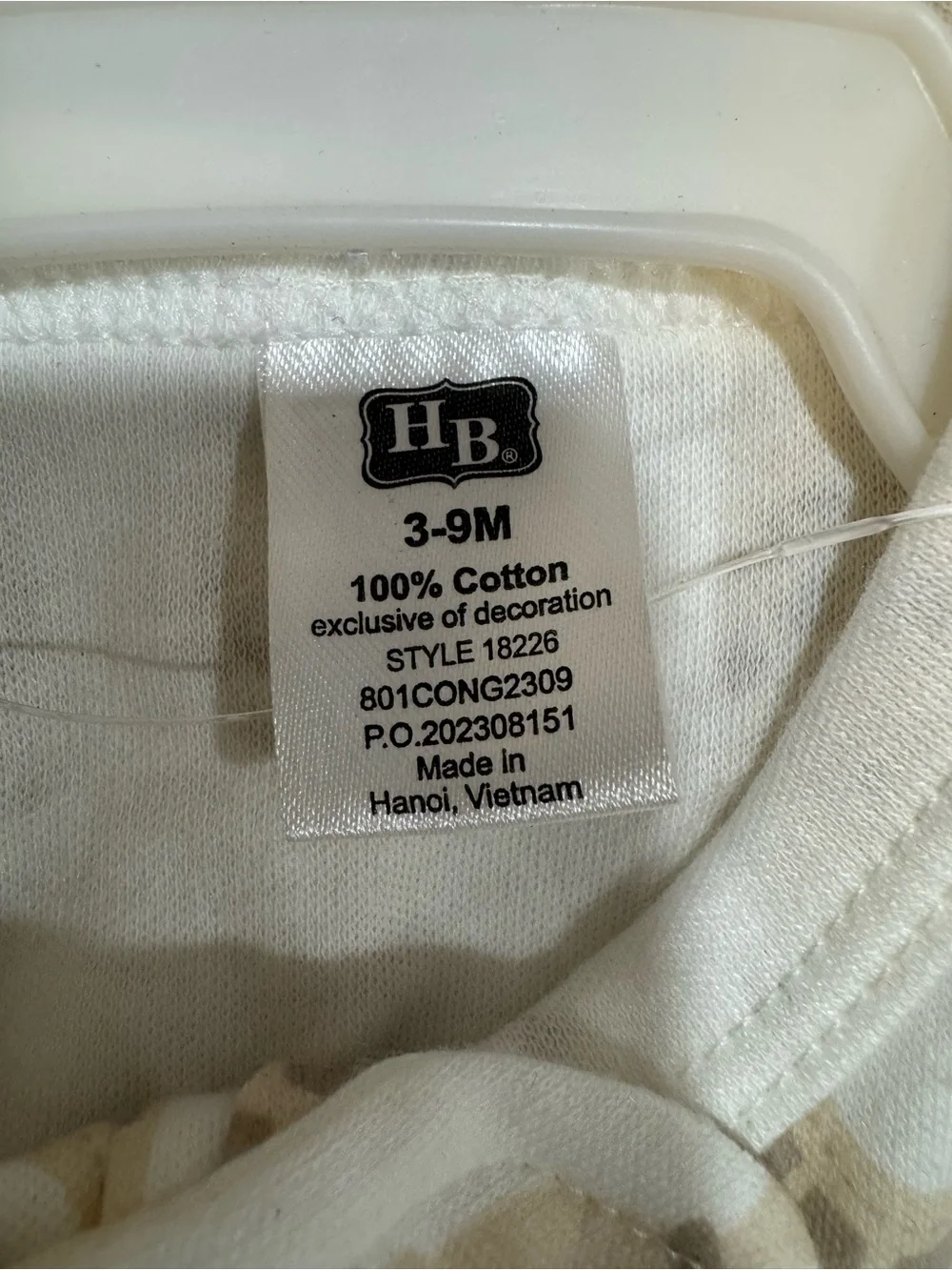 Hudson Baby Beige & White Giraffe Sleep Sack